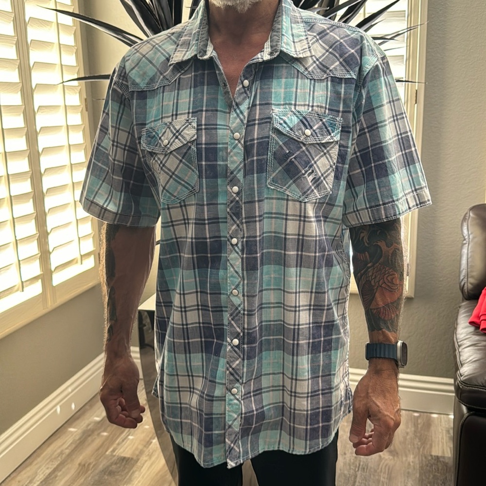 BKE Plaid Athletic Shirt